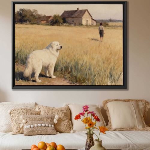 Great pyrenees dog artwork - artwork, oil